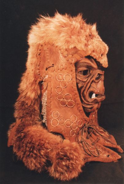 Orc wearing the 'Rutting Ferret' helmet