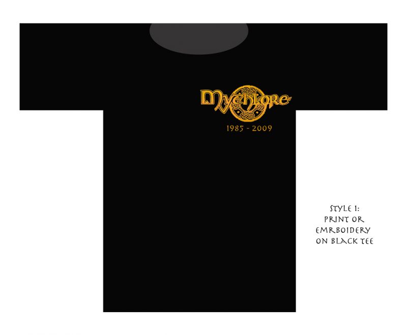 Style1: Gold embroidery or print on tee, sweat, hoodie or fleece (embroidery only)